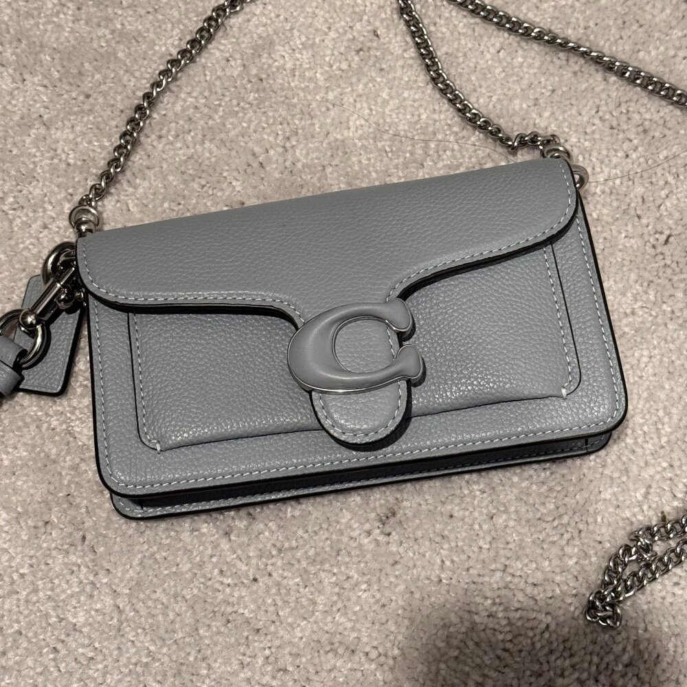 Coach Tabby Crossbody Wristlet, Grey Blue
